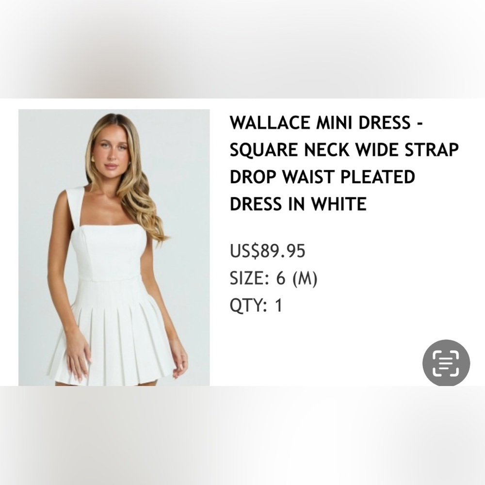 Showpo White Mini Pleated Dress